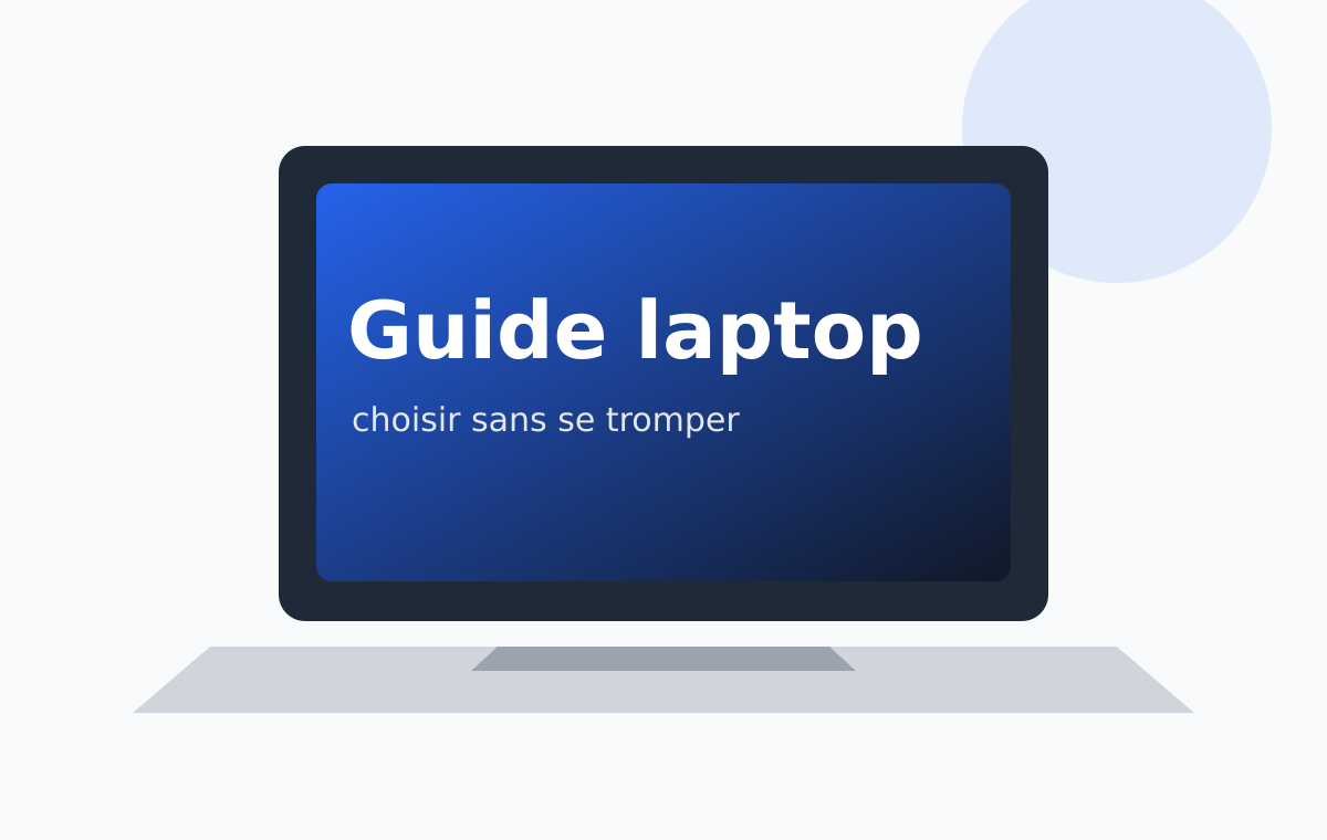 Guide laptop product illustration
